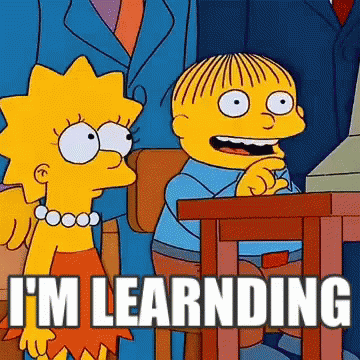 Ralph Wiggum from The Simpsons saying "I’m learnding".